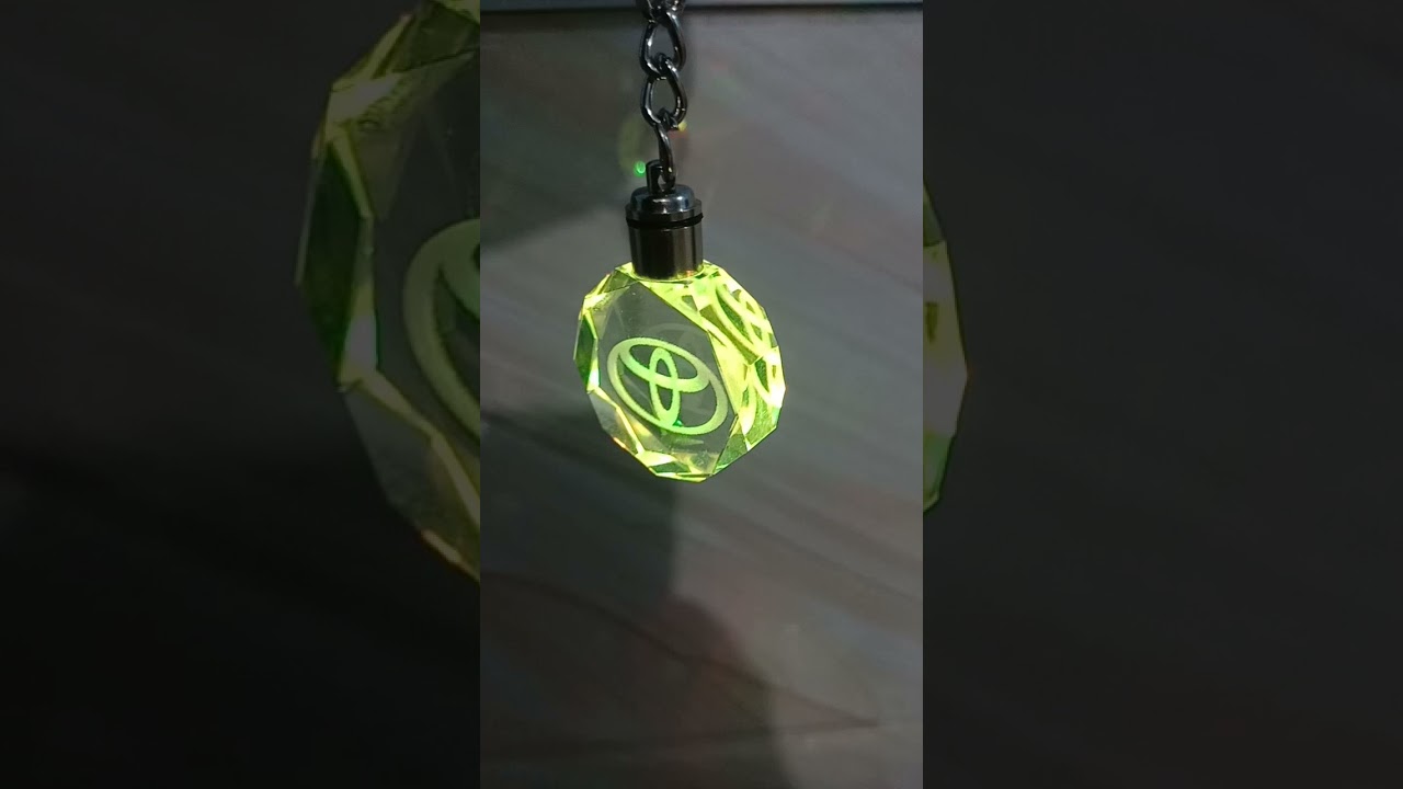 led crystal keychain"