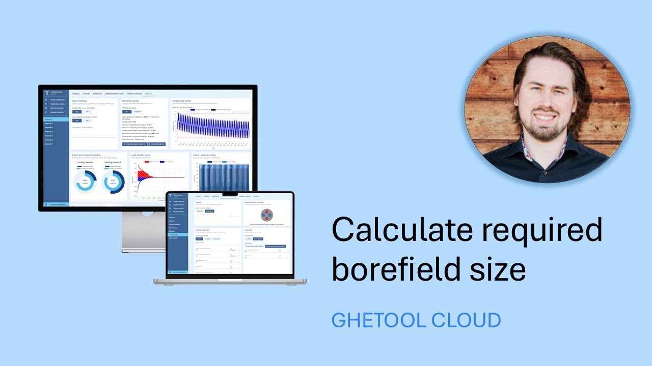 Calculate required borefield size