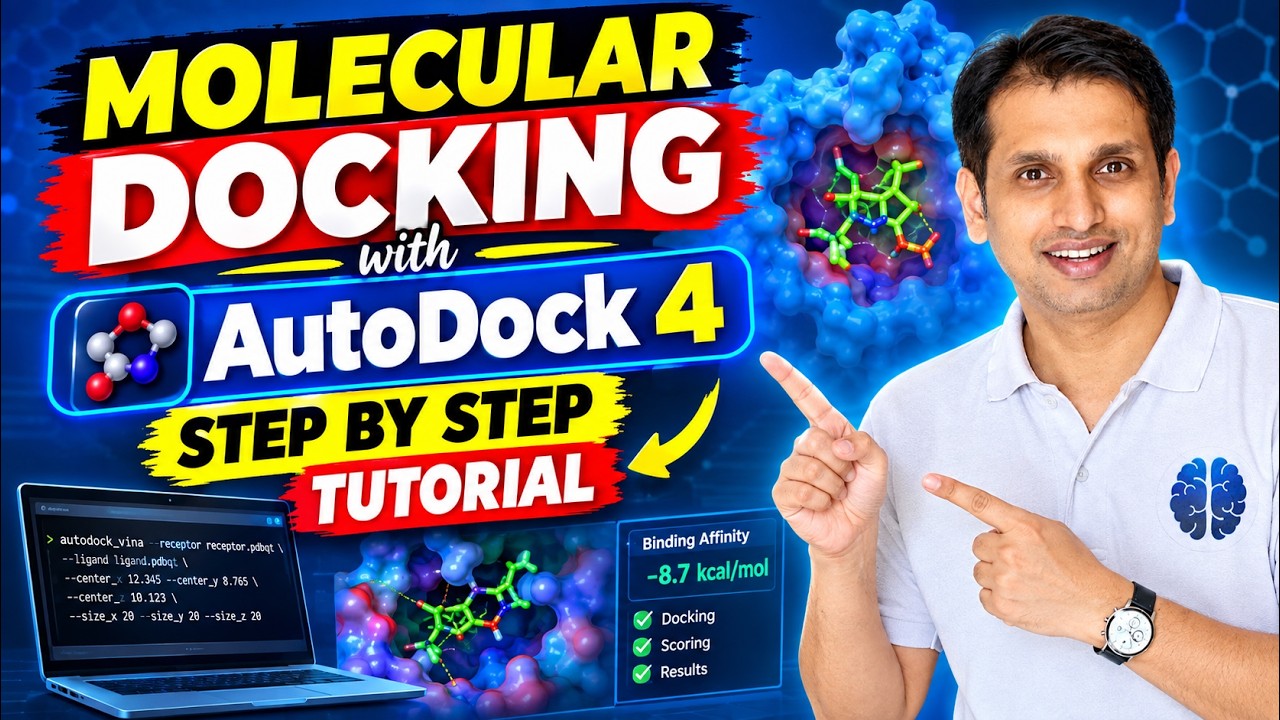 Molecular Docking with AutoDock 4 step by step Tutorial - YouTube