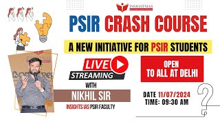 [OPEN SESSION] ROADMAP ON HOW TO APPROACH PSIR OPTIONAL 2024 | PSIR CRASH COURSE CLASS 15