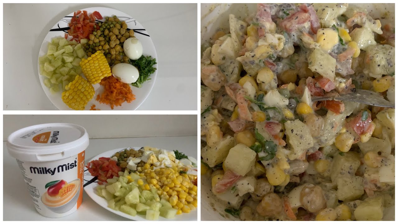 😋😋Рецепт йогуртового протеинового салата/RIYA’S TINY WORLD