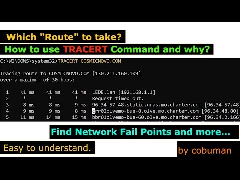 Basic Networking Command TRACE Route. How to troubleshoot network problems.