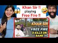 Khan sir play free fire solo rank match khan play game  sharp gamer reaction