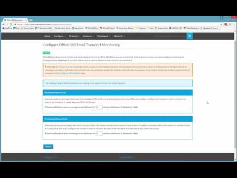 Office365Mon Email Transport Monitoring Configuration