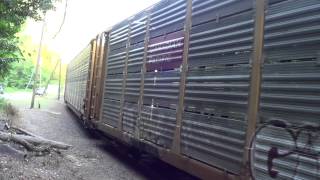 NS 287 w/ 4 NS Engines heading West into the Hoosac Tunnel Saturday 7/11/15