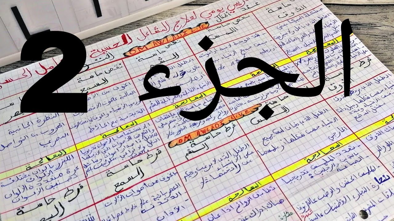 الجزء 2️⃣للجدول التدريبي اليومي لعلاج المشاكل الحسيةوالتكامل الحسي عند اطفال التوحد