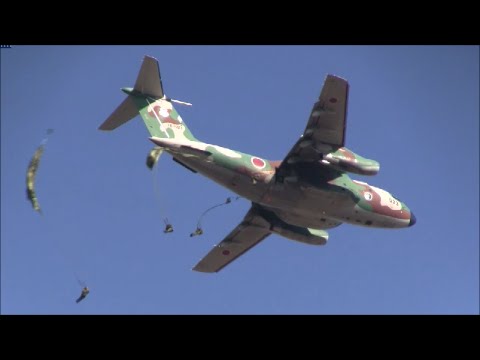 第1空挺団 降下訓練始め2015＠コスモ2番機＠降下降下降下
