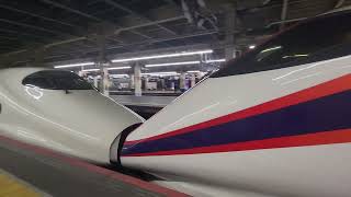2024.2/24 154B やまびこ・つばさ154号 東京行 大宮駅14番線発車シーン [E2系1000番台J66編成(200系カラー)+E3系1000番台L53編成]
