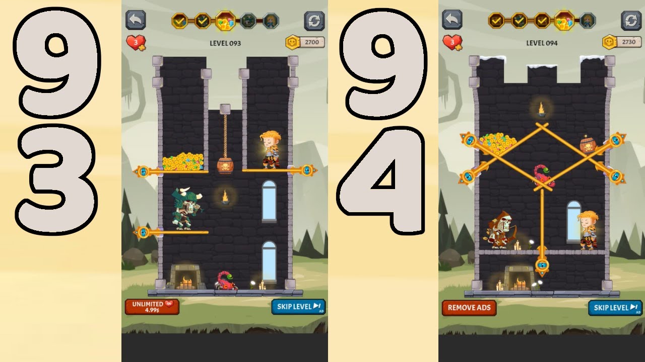 How to Loot - Pin Pull & Hero Rescue Level 93 & 94