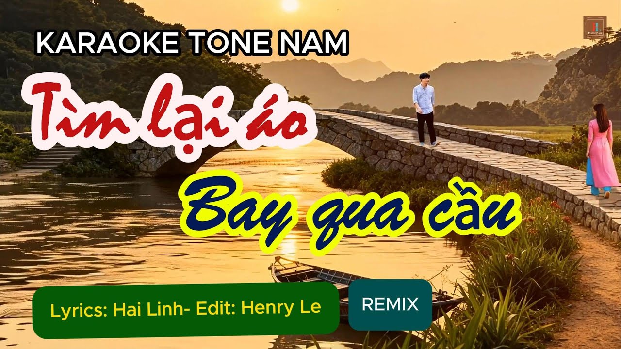 Tìm Lại Áo Bay Qua Cầu || Karoke Tone Nam dân ca trữ tình👍 #nhactrutinh#nhacdanca#quehuong#tinhque