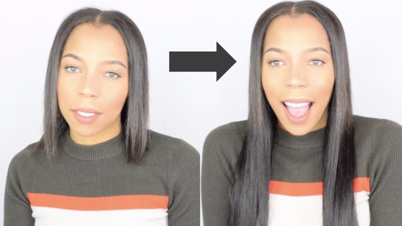 How To Clip In Blend Hair Extensions With Short Natural Hair YouTube