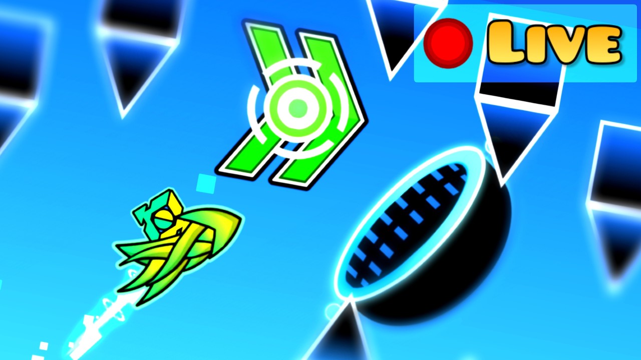 Decorating a Geometry Dash Level LIVE! (w/ mic) - YouTube