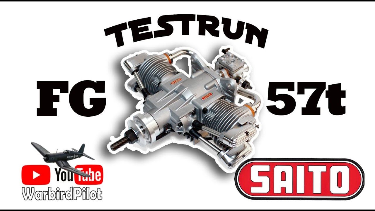 Saito fg 57 twin engine testing - YouTube