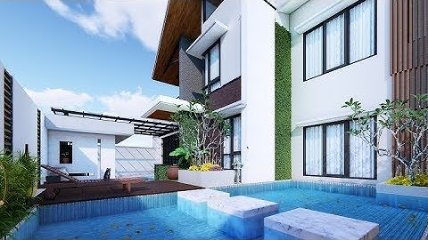 Lumion8 Modern villa with pool (sketchup to lumion render)