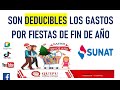 ¿LOS GASTOS POR FIESTAS DE FIN DE AÑO SON DEDUCIBLES? - SUNAT