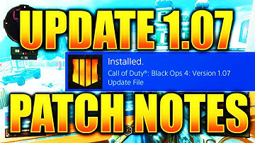 *NEW* COD BO4 UPDATE 1.07 PATCH NOTES - SWORDFISH + SCORESTREAK BUFF (BO4 UPDATE 1.07 PATCH NOTES)