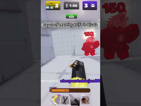 Day 23 of Learning Knife in Rivals #gaming #rivals #rivalsroblox #live #fyp #shorts #funny