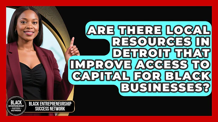 Are There Local Resources in Detroit That Improve Access to Capital for Black Businesses?
