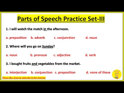 Parts of Speech