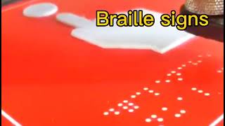 Braille signage production process Braille signage production process