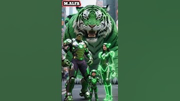 Hulk And Spiderman With Their Family And Tiger #spiderman #hulk