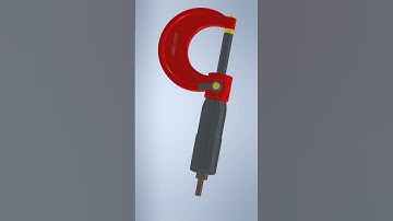 3d animation of Micrometre Assembly on Autodesk Inventor #shorts #trending #viral #3danimation