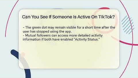 Can You See If Someone Is Active On TikTok? - Everyday-Networking