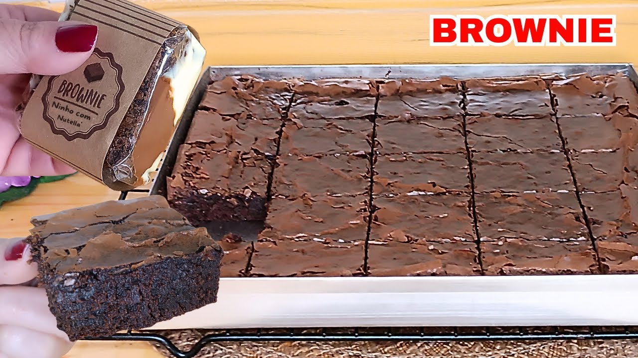 SUPER AULA DE BROWNIE - APRENDA A FAZER O BROWNIE PERFEITO - CASQUINHA CROCANTE E CREMOSO POR DENTRO
