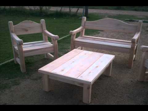 Muebles rústicos de jardÃn y para barbacoa sr.diseños youtube