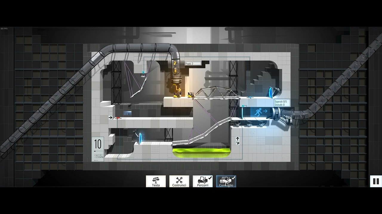 Bridge Constructor Portal - Level 10 - YouTube