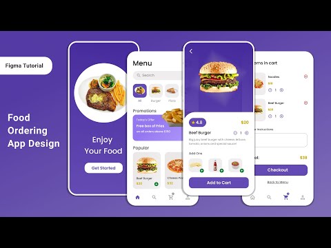 Food App Design in Figma | Figma Tutorial | UX/UI