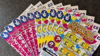 £20 of the Newest £2 Allwyn UK National Lottery Scratch Cards