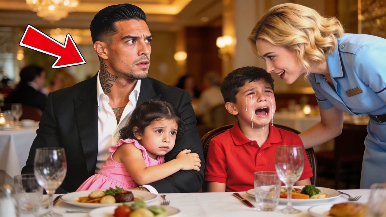 “Garson eğilip konuştu — ağlayan çocuk bir anda sustu.”