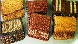 Weaving a decorative chest of newspapers. Part 1. Weaving a decorative chest of newspapers. Part 1.