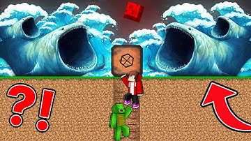 BLOOP SEA MONSTERS vs Doomsday Bunker of JJ and Mikey in Minecraft Maizen!