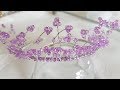 Kristal Boncuklu Gelin Tacı Yapımı - DIY Beaded Bridal Crown