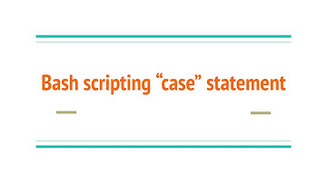 Bash scripting “case” statement