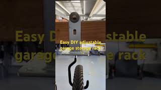 Easy DIY sliding bike garage storage rack