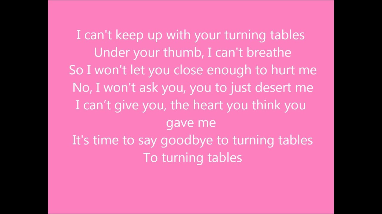 Adele turning tables lyrics YouTube
