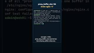NGINX 'upstream sent too big header' — The Fix That Fails nginx -t #shorts