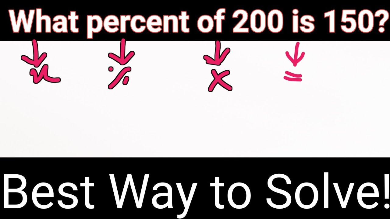 What Percent Of 200 Is 150?- How To Find The Percent Of A Number