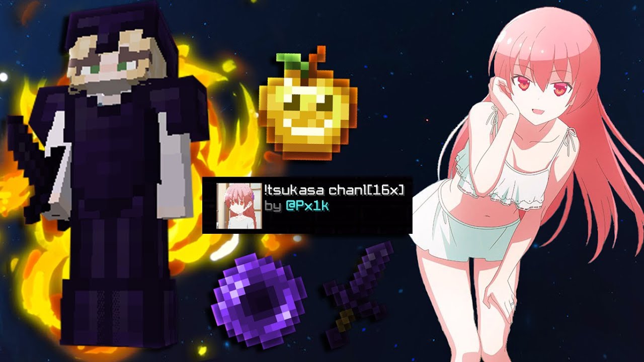 Tsukasa Yuzaki 16x - MINECRAFT BEDWARS PVP TEXTURE PACK 1.8.9 (Anime ...