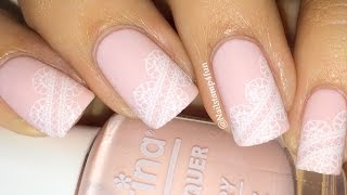 nails lace nail pink designs bride bridal stamping stamps ombre stylish το