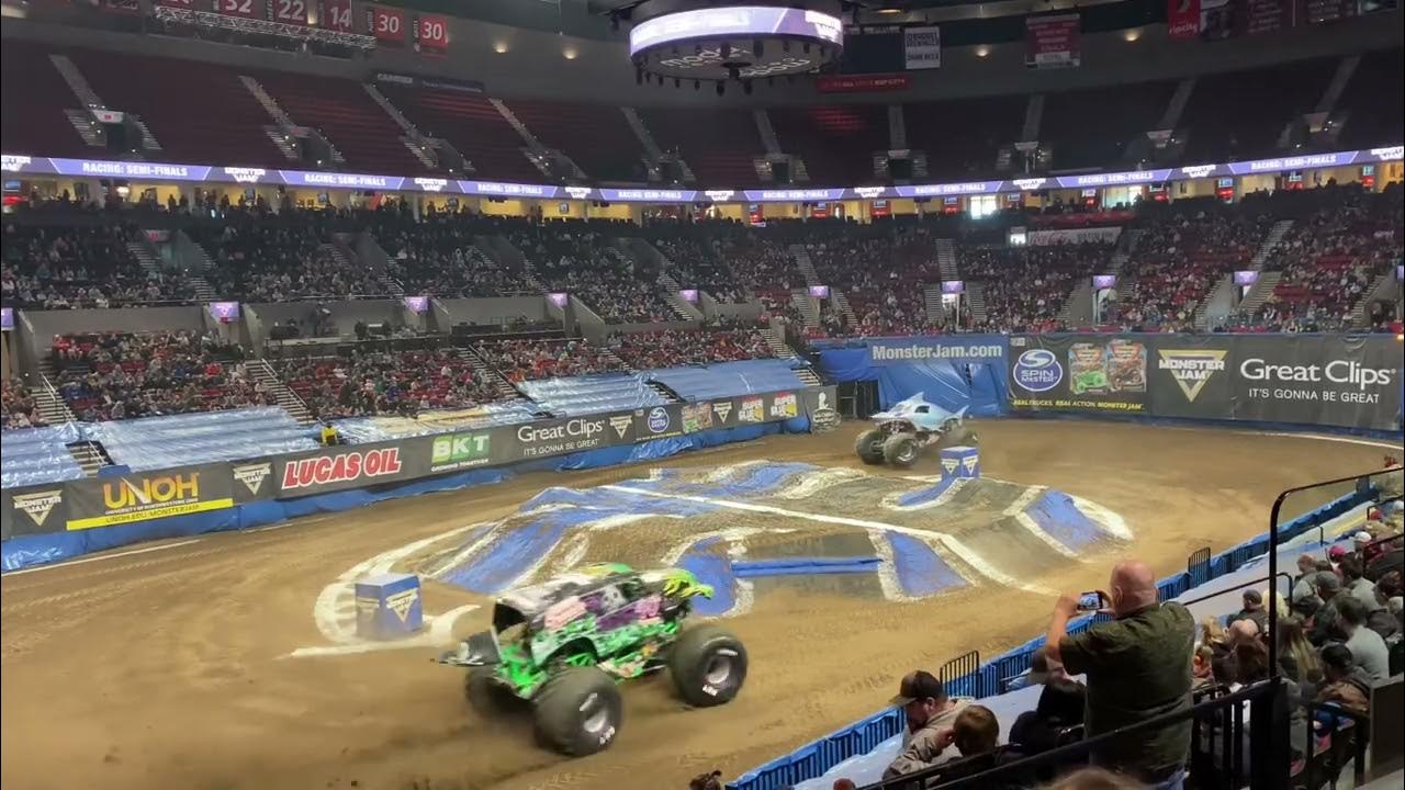 Monster Jam Portland 2022 Show 3 Semi Finals Megalodon Vs. Grave