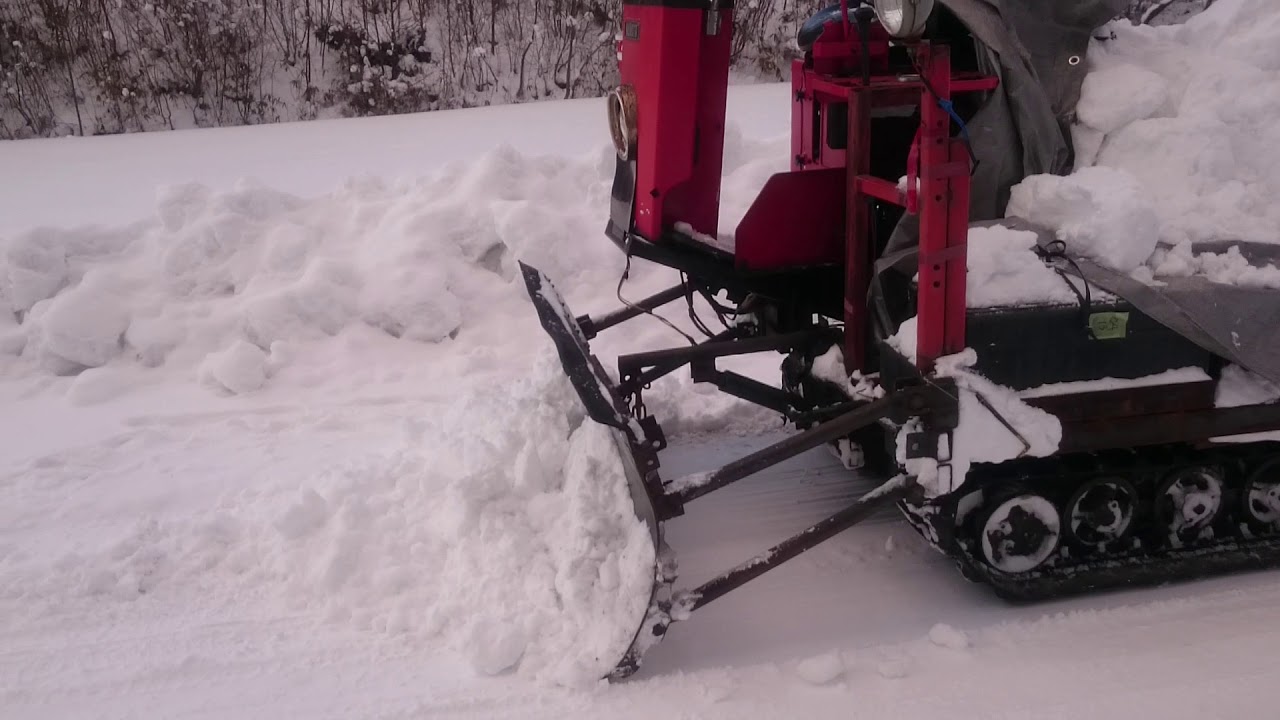 コンバイン改造除雪機 - YouTube