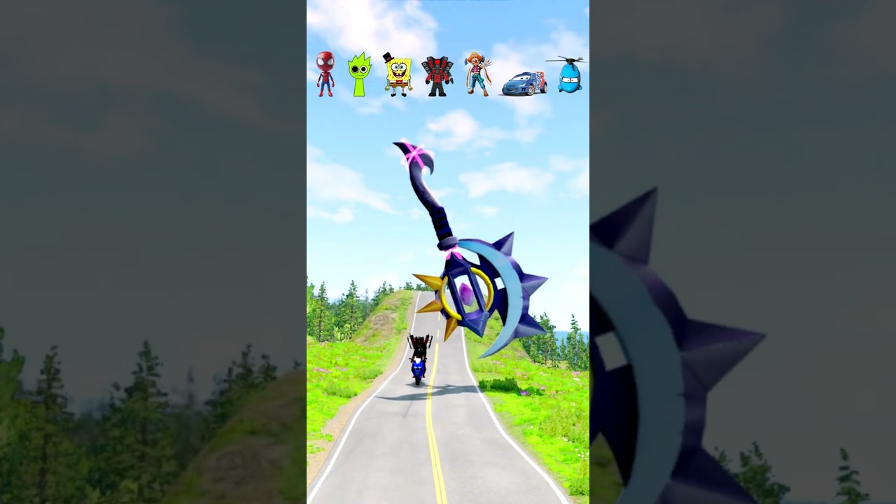 Titan Speakerman vs Giant Magic Hammer | Extreme BeamNG Crash Challenge!