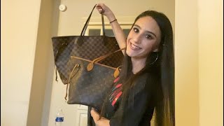 LOUIS VUITTON NEVERFULL PM VS MM ♡ COMPARISON WHAT FITS MOD SHOTS