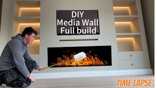 DIY CUSTOM MEDIA WALL        (Timelapse)
