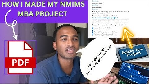 How I Made My MBA Project | NMIMS Project Submission ? How to make Project things need to know ???