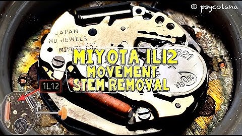 Miyota 1L12 Watch Movement Stem Removal